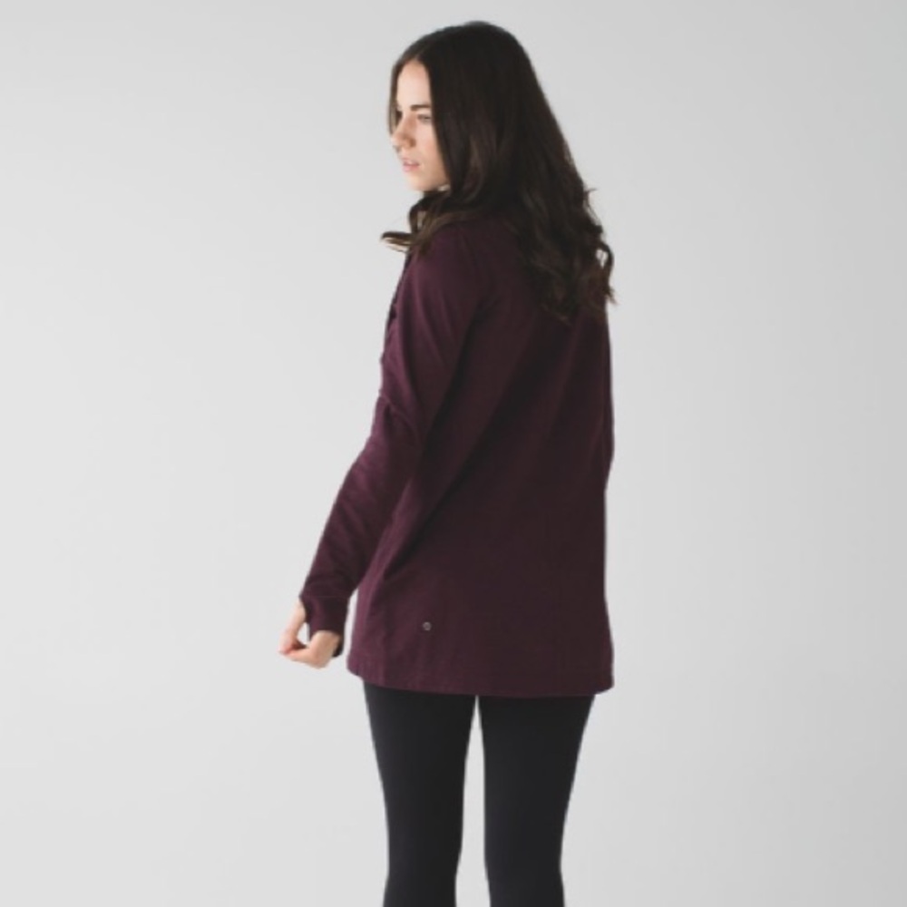 Lululemon That's A Wrap Heathered Bordeaux Drama Ladies Size 4 Comfy Athleisure - Picture 13 of 14